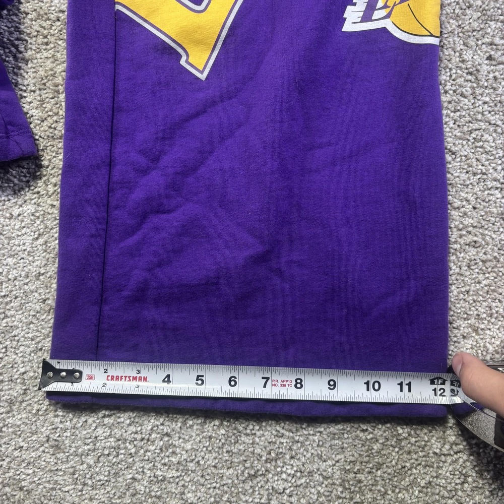 Los Angeles Lakers Baggy Wide Leg Pants Mens Large Purple NBA Basketball NBA Y2K - Picture 3 of 8